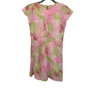 Lilly Pulitzer Cedar Pink Cap Sleeve Dress Size 14